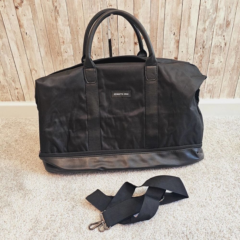 Kenneth Cole black duffel bag